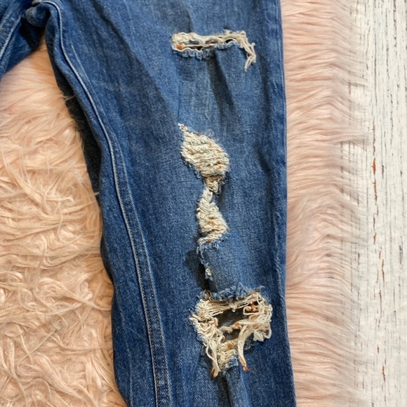 Abercrombie & Fitch Curve Love The Skinny High Rise Distressed Jeans sz 27 - Picture 3 of 8